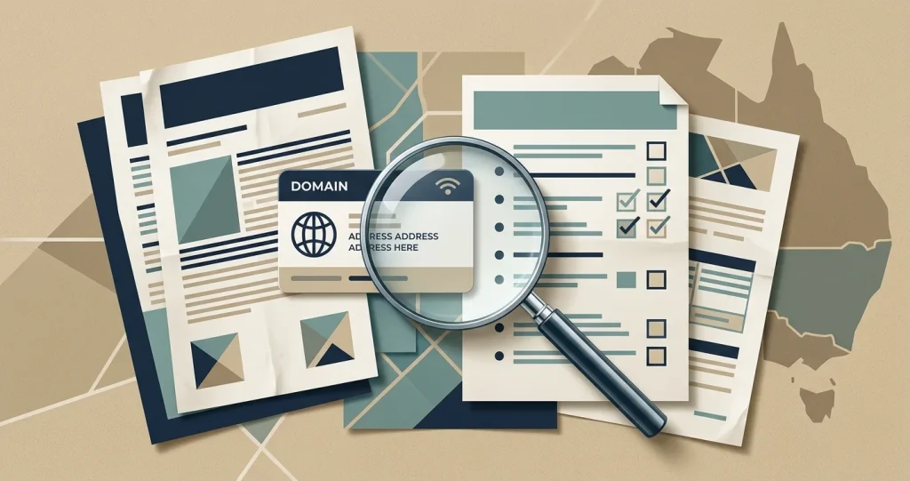 Illustration of licence, operator and domain records being matched during verification