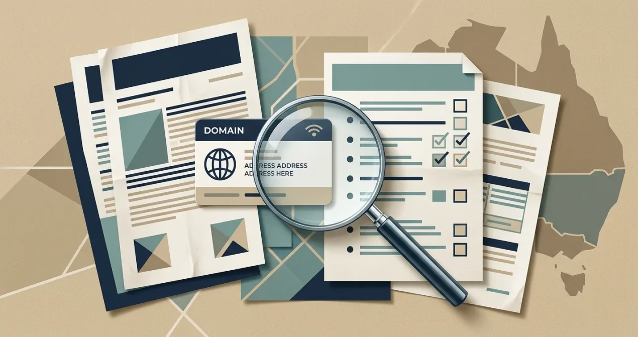 Illustration of licence, operator and domain records being matched during verification